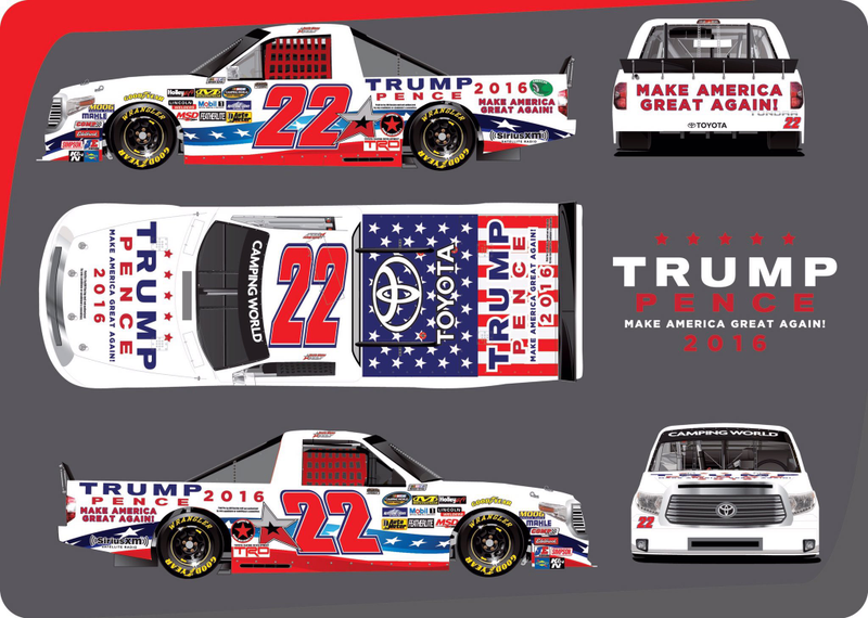Illustration for article titled NASCAR Team Picks Bad Week To Endorse Trump For 'Godly Values'